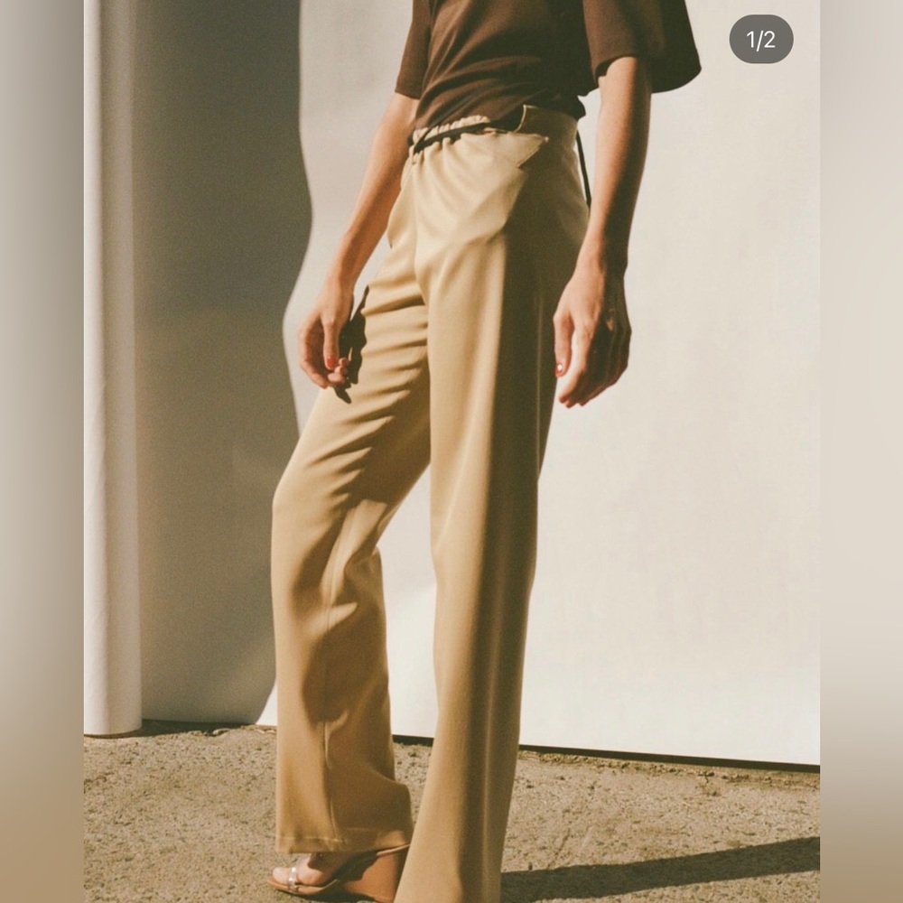 So Far The Drawstring Trouser in desert wool size Small, Maryam Nassir Zadeh